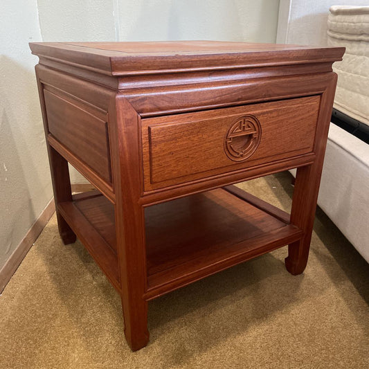 Teak Asian Style Single Drawer Nightstand C NIGHTSTANDS