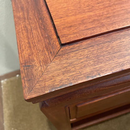 Teak Asian Style Single Drawer Nightstand