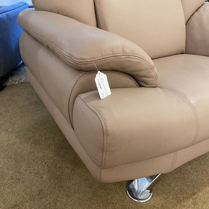 Italian Tan Leather Contemporary Chair