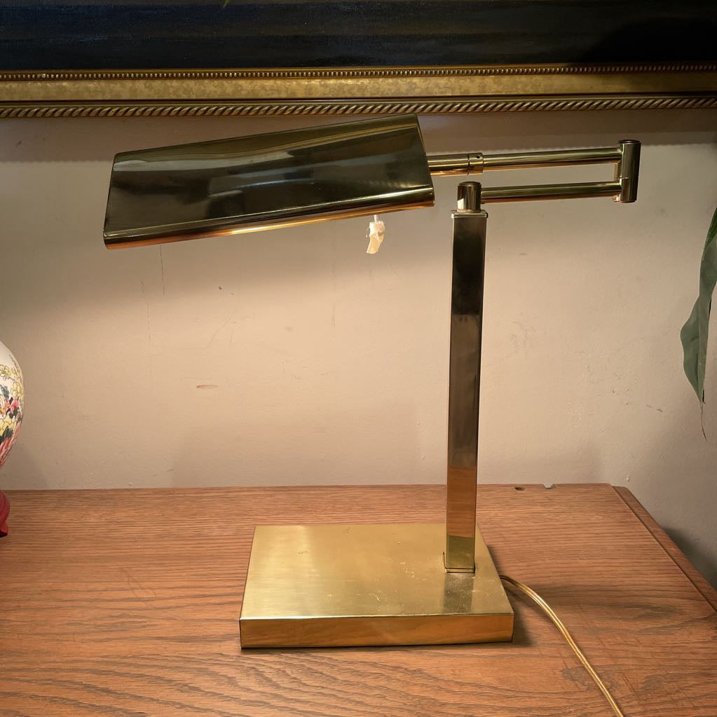 Brass Extending Arm Table Lamp