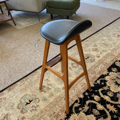 O.D. MOBLER Danish Teak Bar Stool w/ Rosewood Foot Rest SET 4