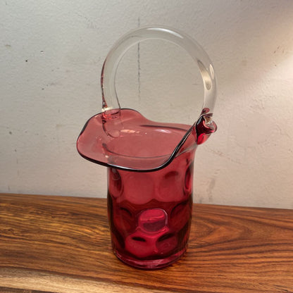 Dimpled Pink-Purple Glass "Basket" SMALLS