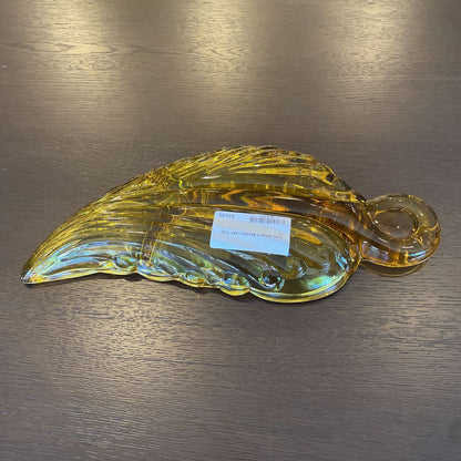 Gold Glass 3 Section Leaf Tray