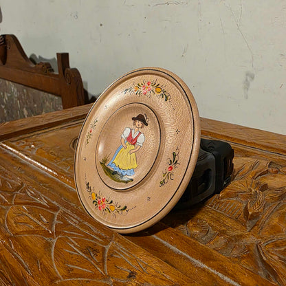 Small Round Salzburg Girl Folk Plate