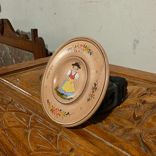 Small Round Salzburg Girl Folk Plate