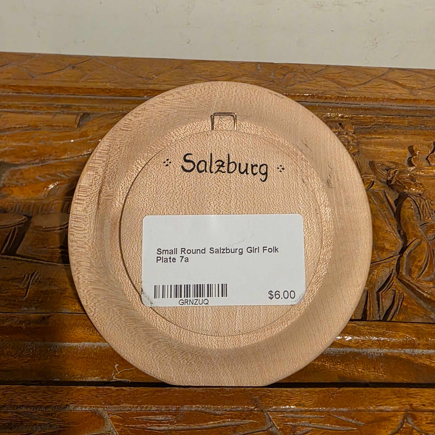Small Round Salzburg Girl Folk Plate
