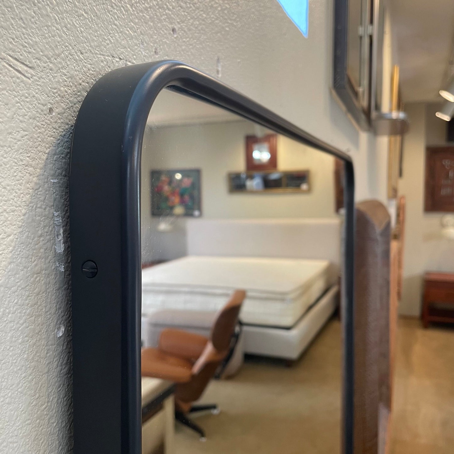 Black Frame Rectangular Mirror