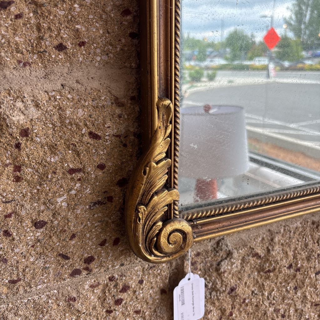 Ornate Gold Rectangle Mirror C MIRRORS