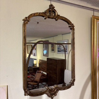 Ornate Gold Rounded Mirror