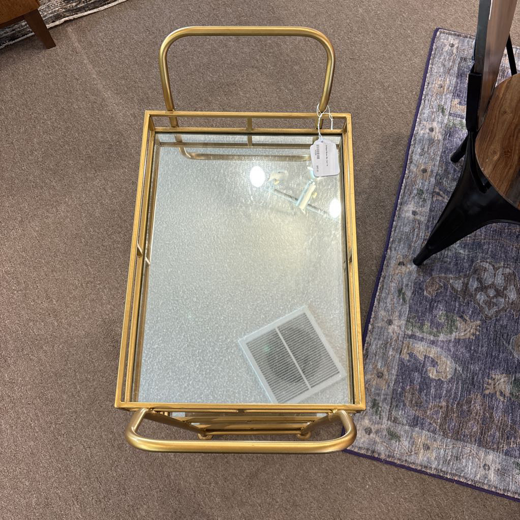 Antique Brass Bar Cart