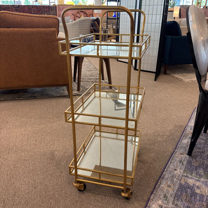 Antique Brass Bar Cart