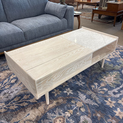 West Elm Marble & Rustic Pop Up Coffee Table