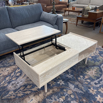 West Elm Marble & Rustic Pop Up Coffee Table