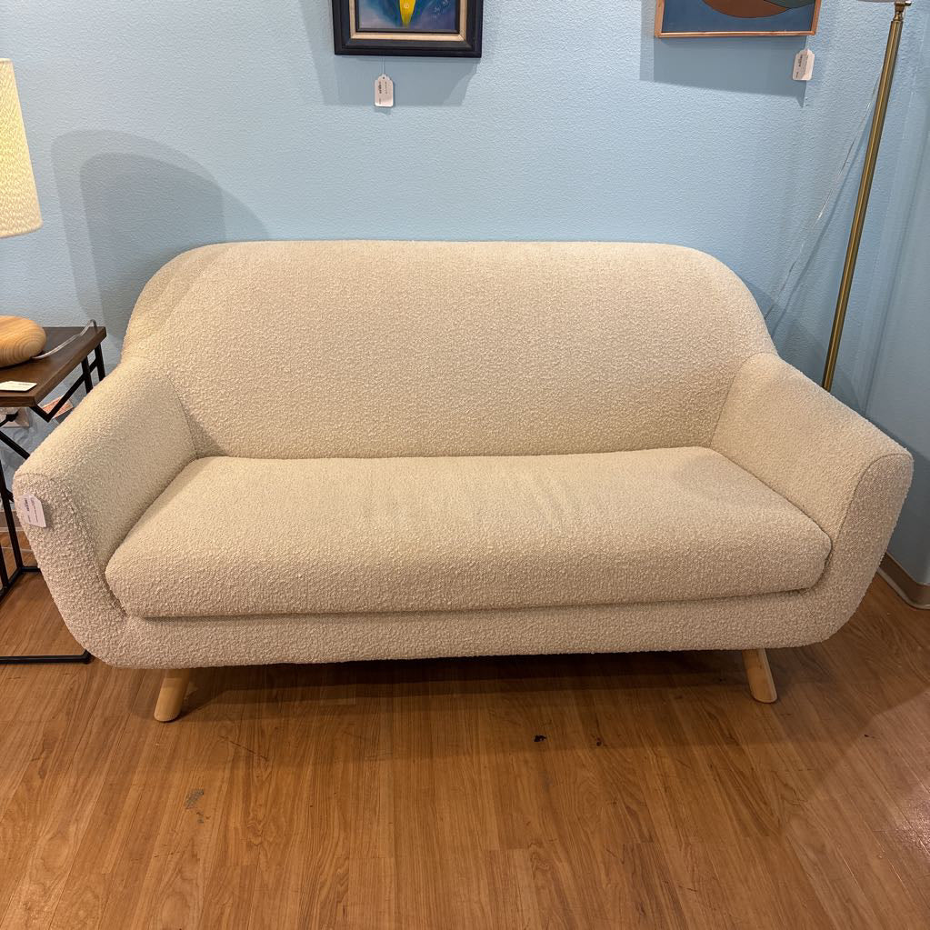 Article White Boucle Apartment Sofa