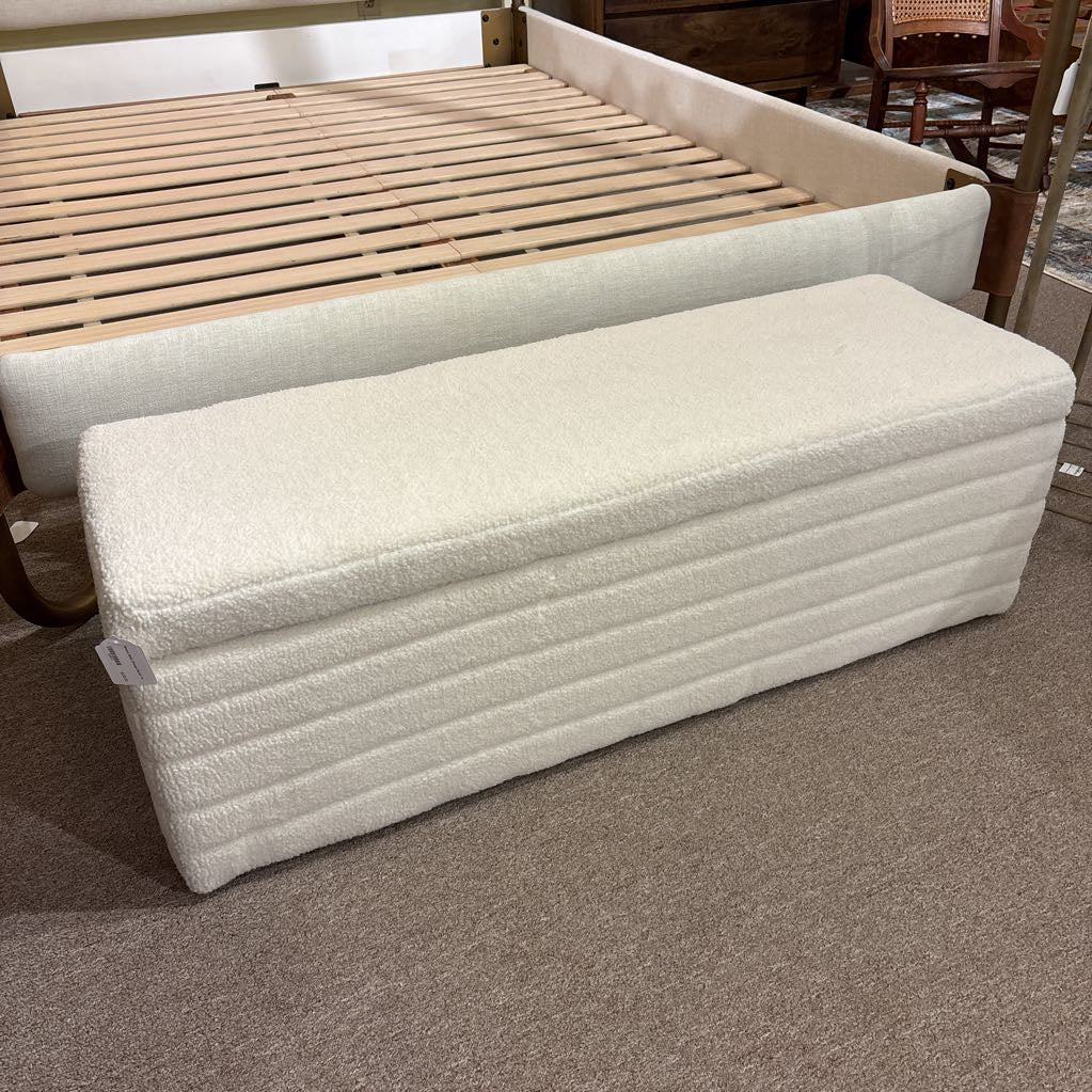 Sherpa White Storage Bench C ACCENT BENCHES