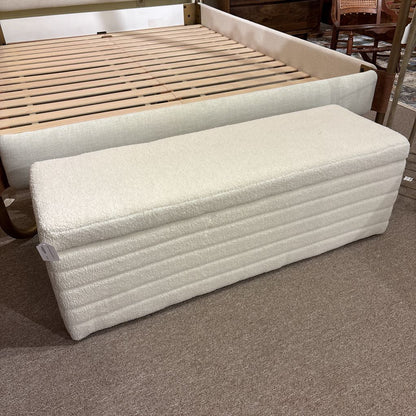 Sherpa White Storage Bench C ACCENT BENCHES