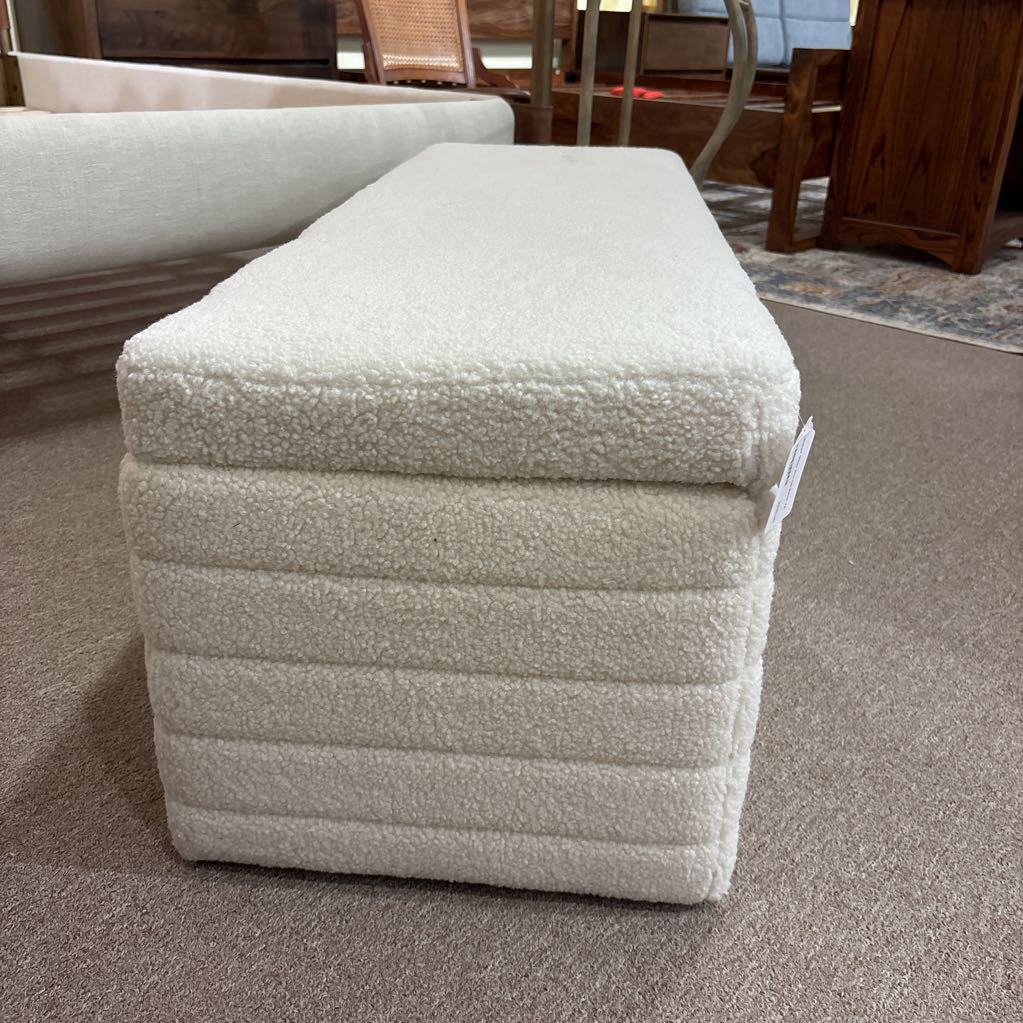 Sherpa White Storage Bench C ACCENT BENCHES