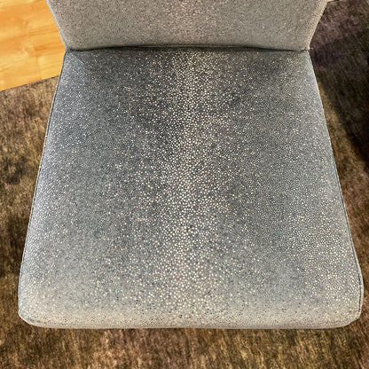 Blue Textured Velvet Dining Chair SET OF 2