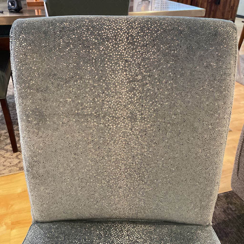 Blue Textured Velvet Dining Chair SET OF 2