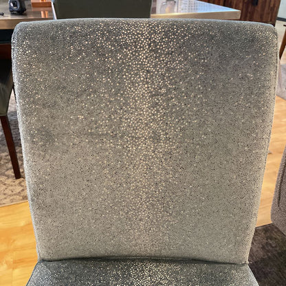 Blue Textured Velvet Dining Chair SET OF 2