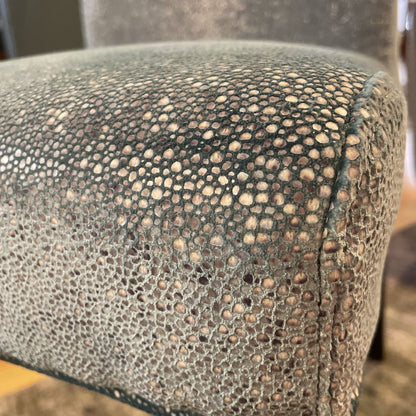 Blue Textured Velvet Dining Chair SET OF 2