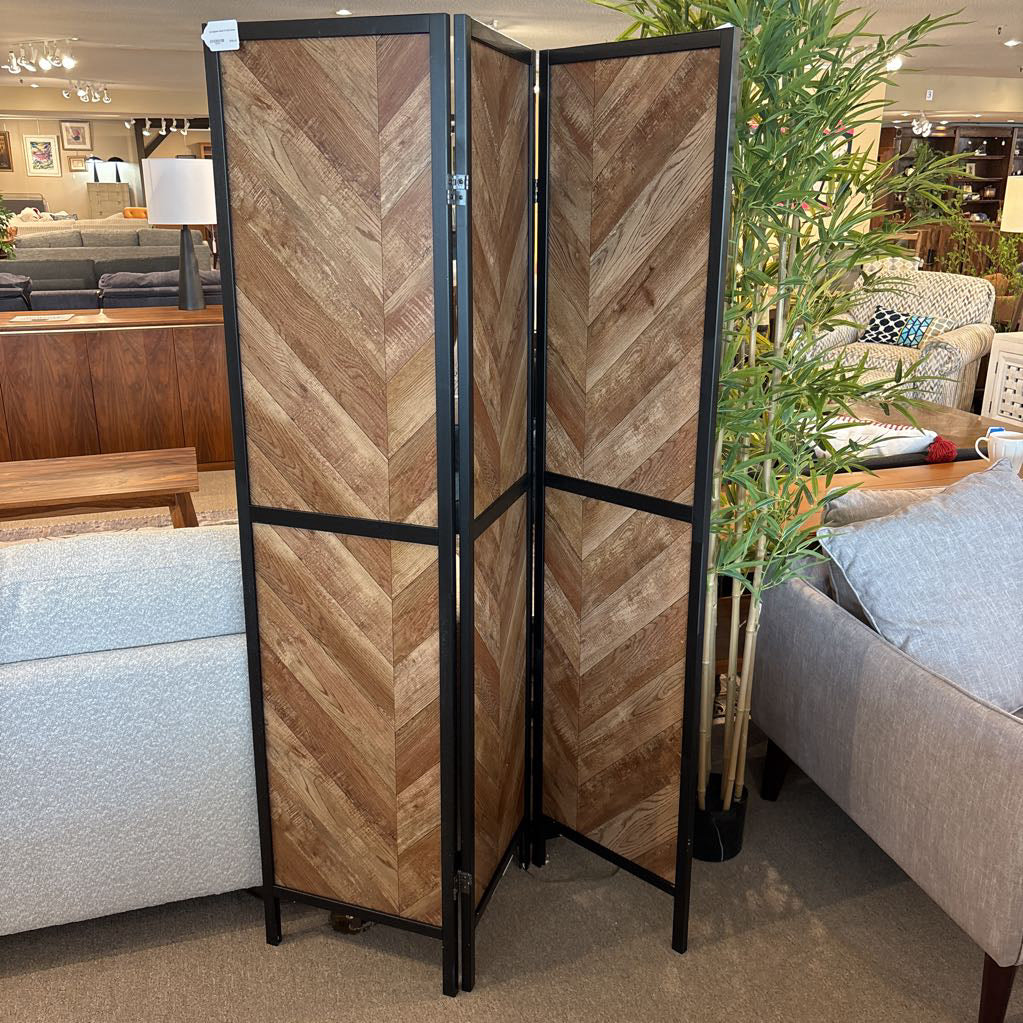 Herringbone Wood 3 Panel Screen C SCREENS