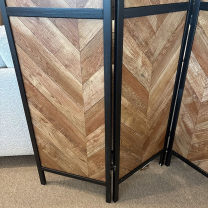 Herringbone Wood 3 Panel Screen C SCREENS