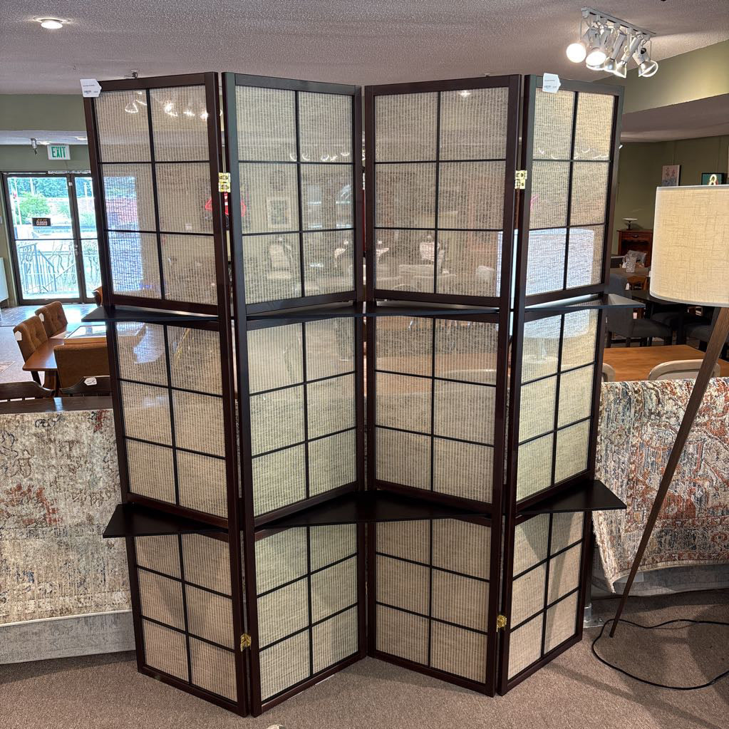 4 Panel Screen with Shelving
