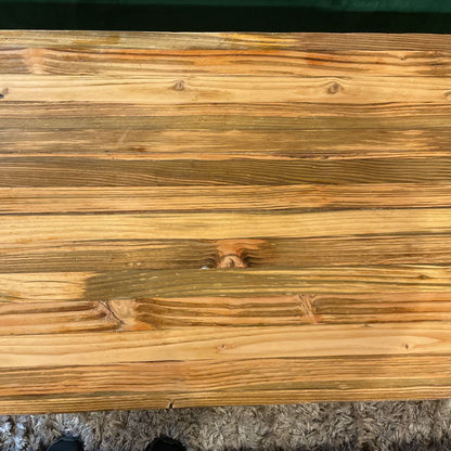 Solid Wood & Metal Coffee Table