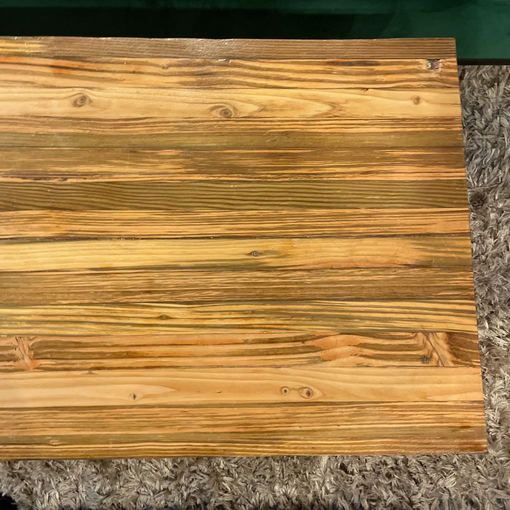 Solid Wood & Metal Coffee Table