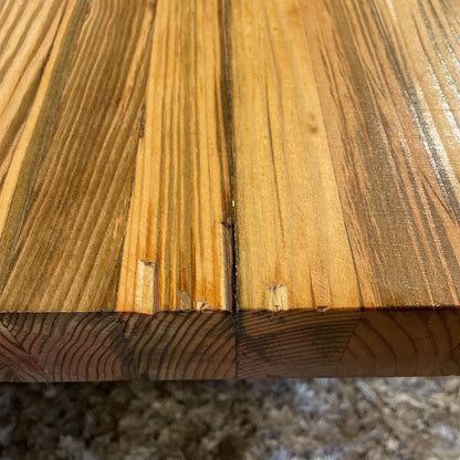 Solid Wood & Metal Coffee Table