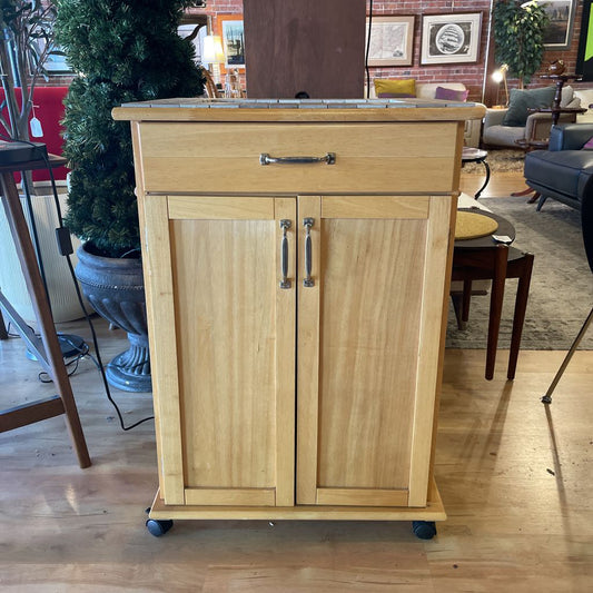 Tile Top Cupboard with Double Doors AS IS C CABINETS
