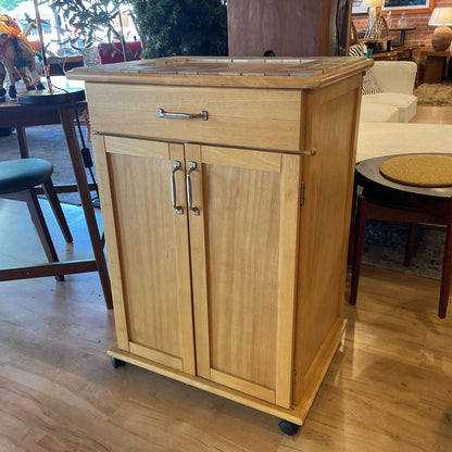 Tile Top Cupboard with Double Doors AS IS