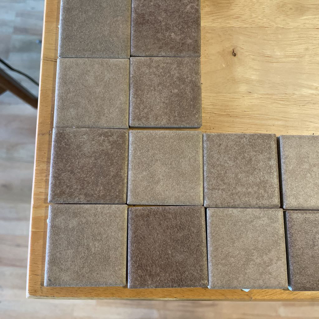 Tile Top Cupboard with Double Doors AS IS