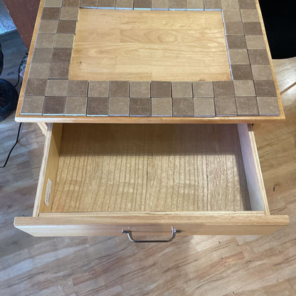 Tile Top Cupboard with Double Doors AS IS