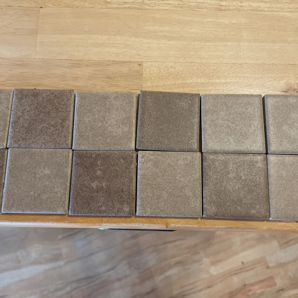 Tile Top Cupboard with Double Doors AS IS