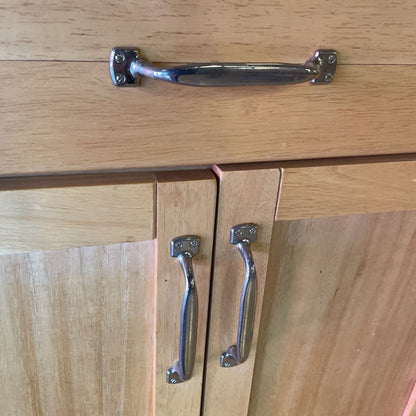 Tile Top Cupboard with Double Doors AS IS