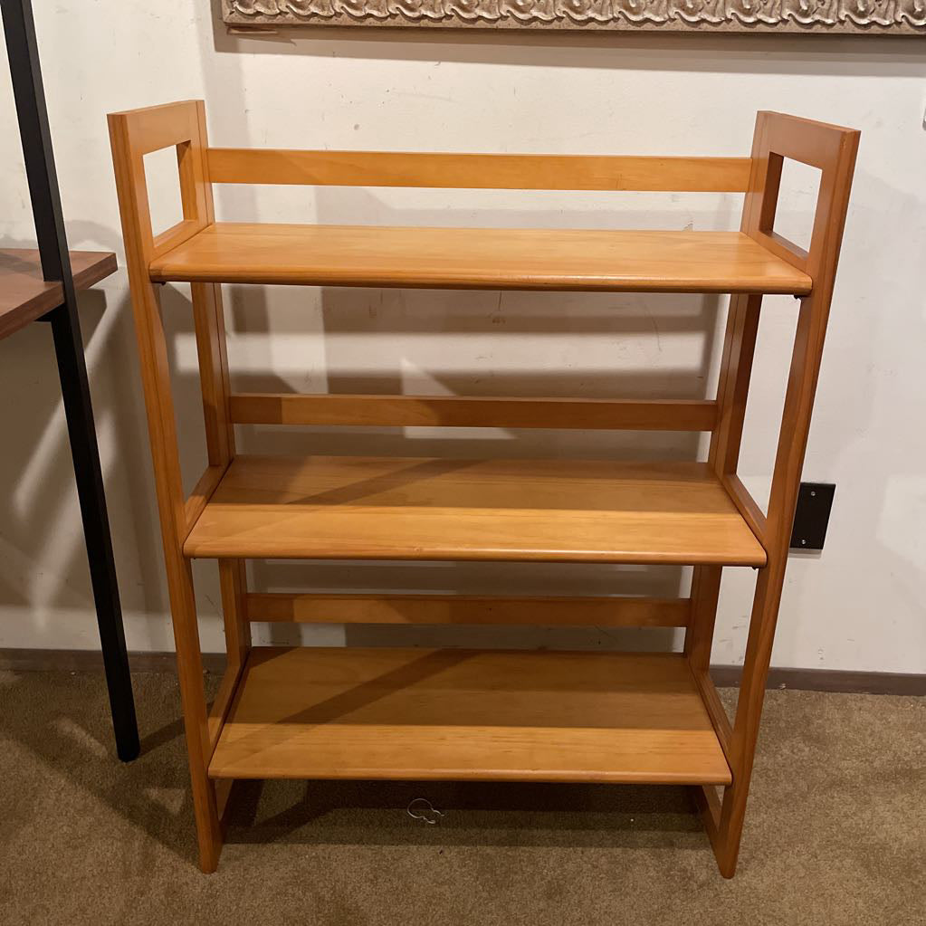 Warm Wood Folding Bookshelf