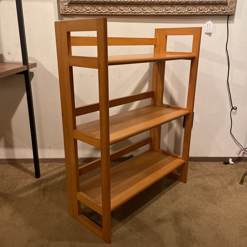 Warm Wood Folding Bookshelf