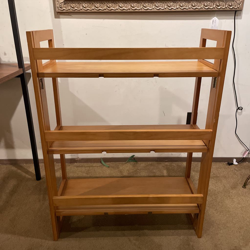 Warm Wood Folding Bookshelf