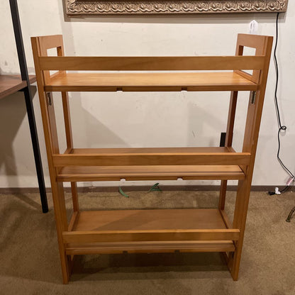 Warm Wood Folding Bookshelf