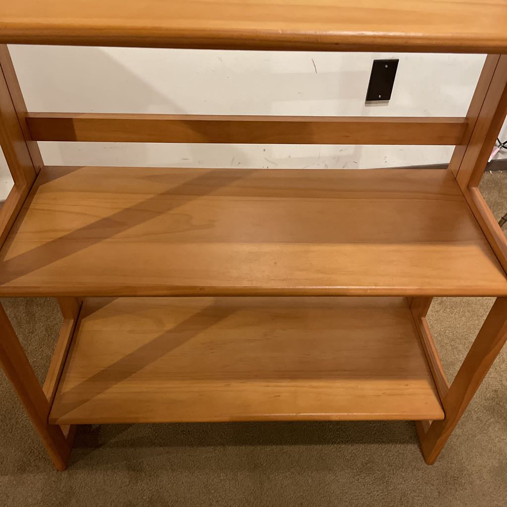 Warm Wood Folding Bookshelf