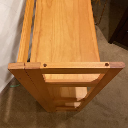 Warm Wood Folding Bookshelf