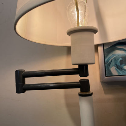 Off white & Offset Desk Lamp with Round Base
