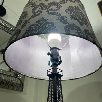 Eiffel Tower Base with Fancy Shade Lamp