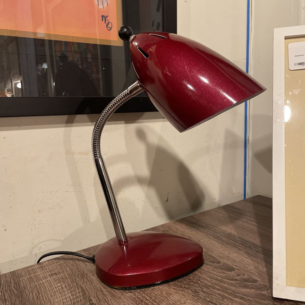 Red Bendy-Neck Desk Lamp
