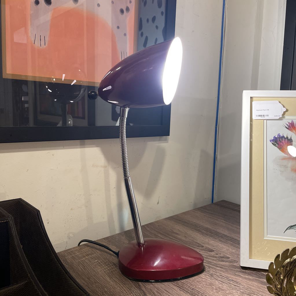 Red Bendy-Neck Desk Lamp