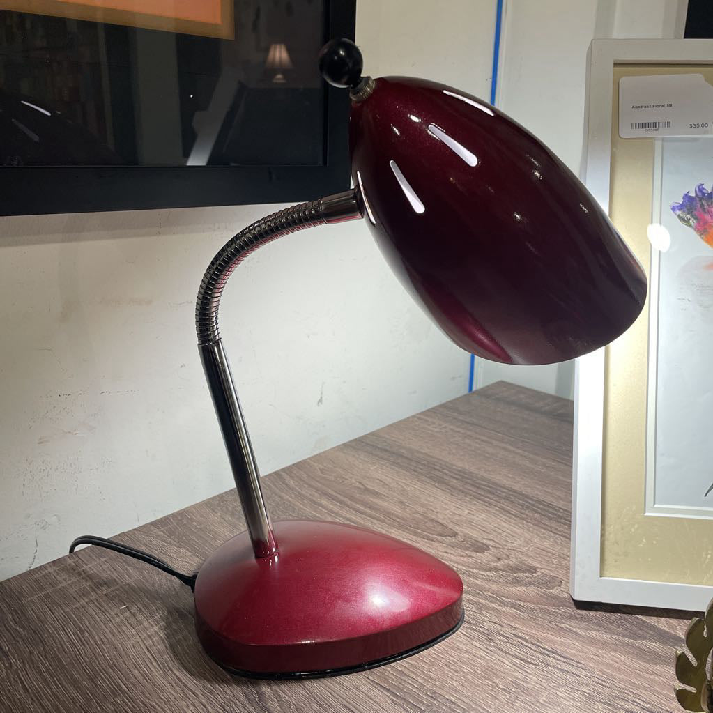 Red Bendy-Neck Desk Lamp