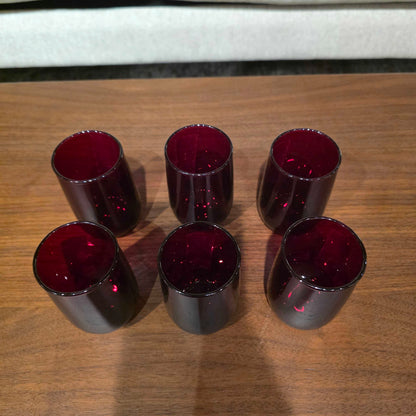 Cranberry Red Small Glass SET OF 6