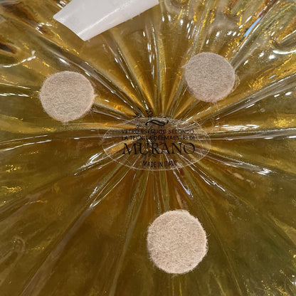 Murano Teal & Amber Large Glass Dish